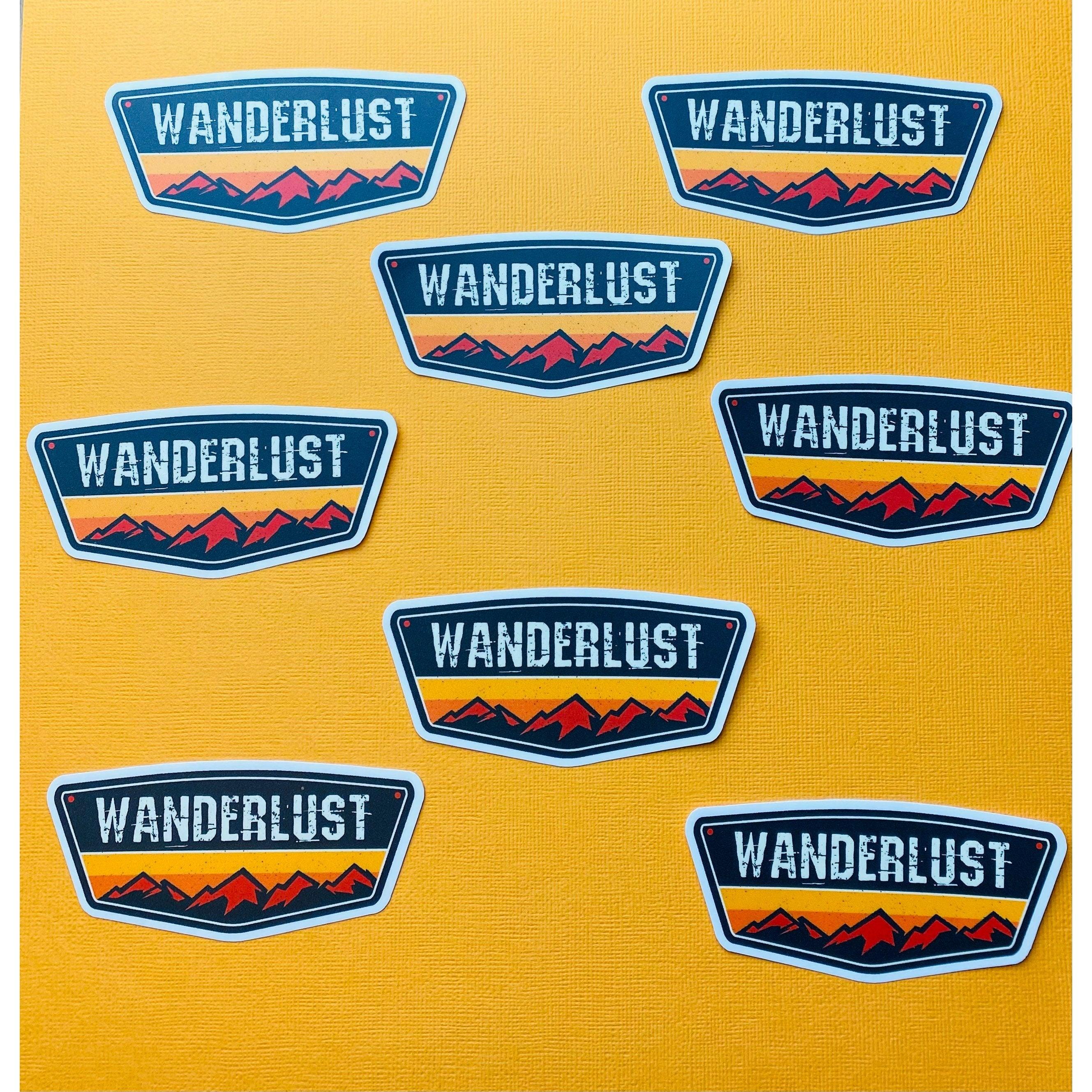 Wanderlust Sticker for Hikers Hiking Camping Outdoor Life Mountains Wilderness Living