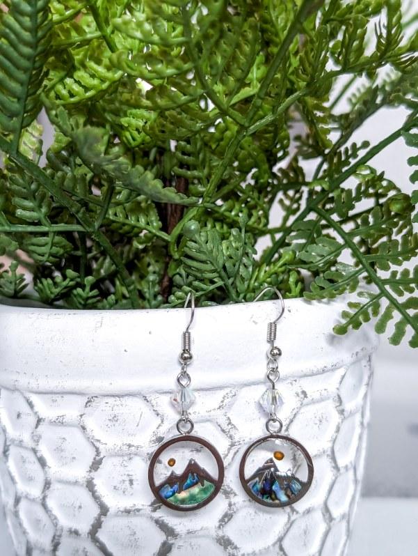 Beautiful Mountain Mustard Seed Faith Earrings