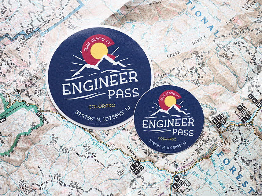 Engineer Pass Colorado Stickers
