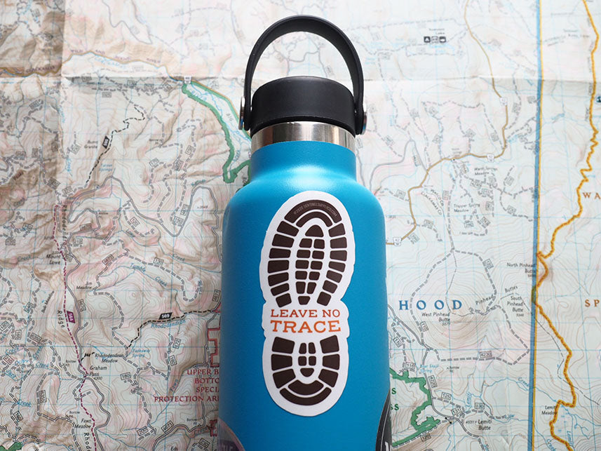Leave No Trace Hiking Boot Print Sticker