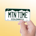 Mountain Time Colorado License Plate Sticker