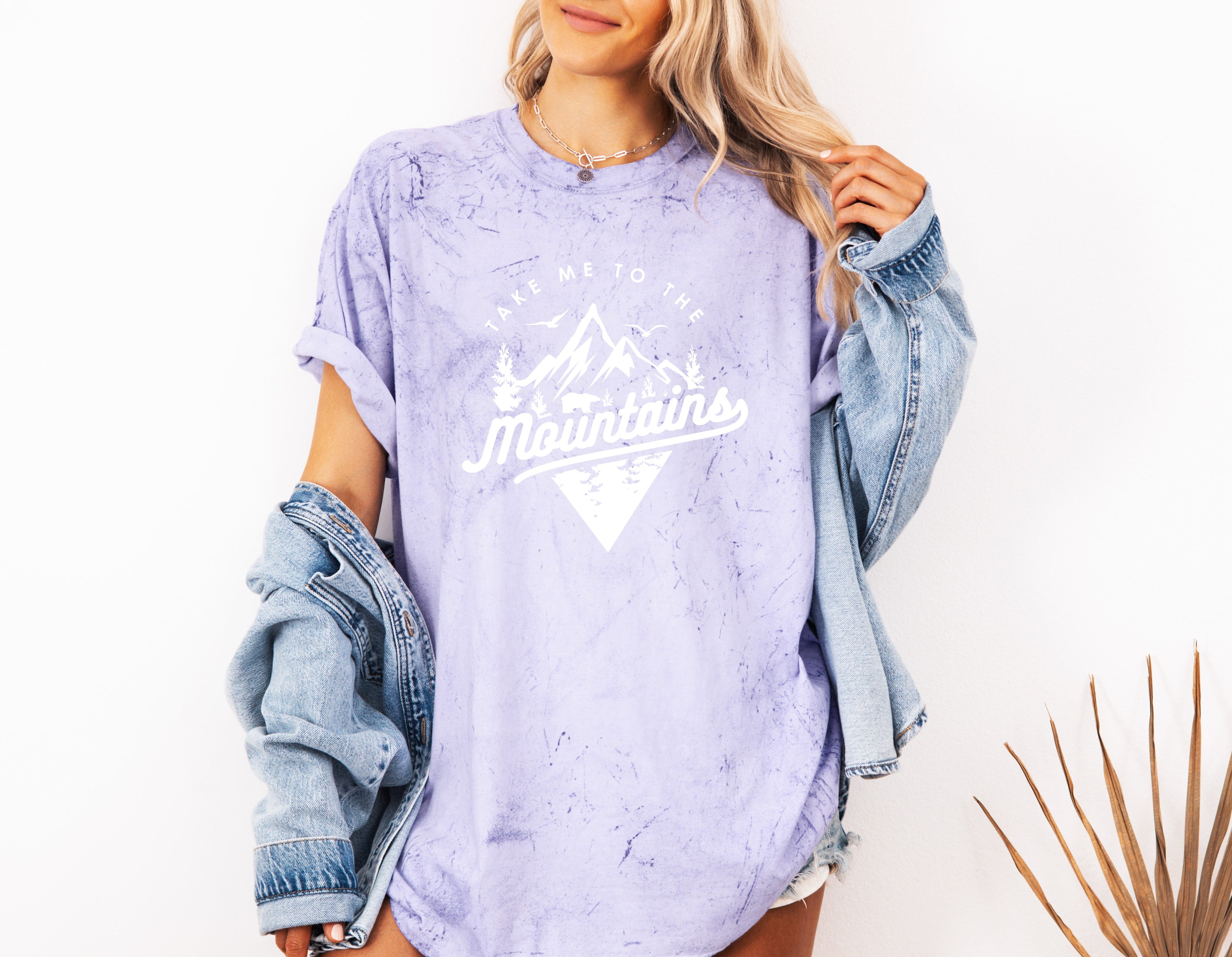 Take me to mountains Camping Hiking Comfort Colors T Shirt (Triangle)