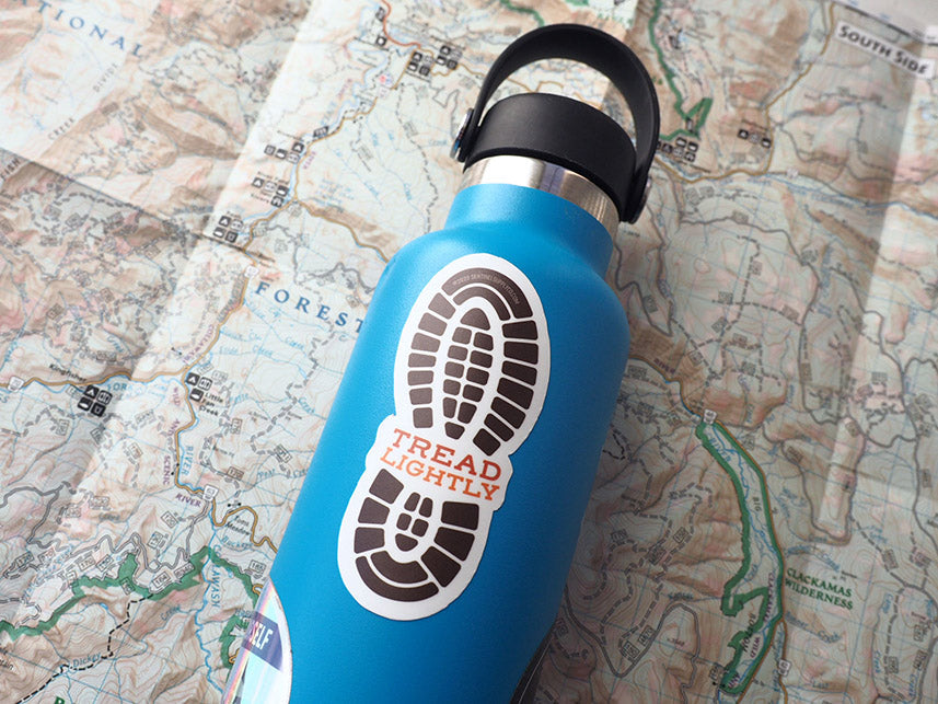Leave No Trace Hiking Boot Print Sticker