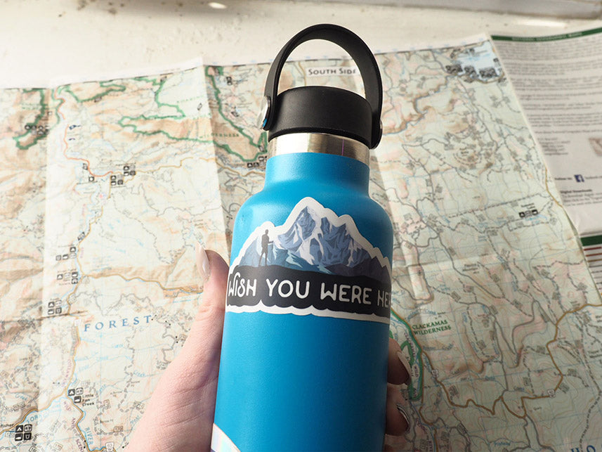 Wish You Were Here Mountain Sticker