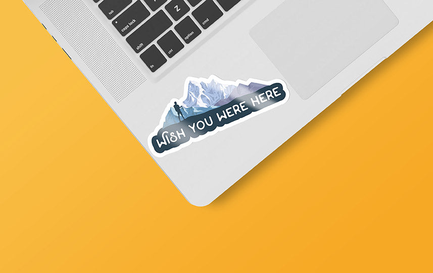 Wish You Were Here Mountain Sticker