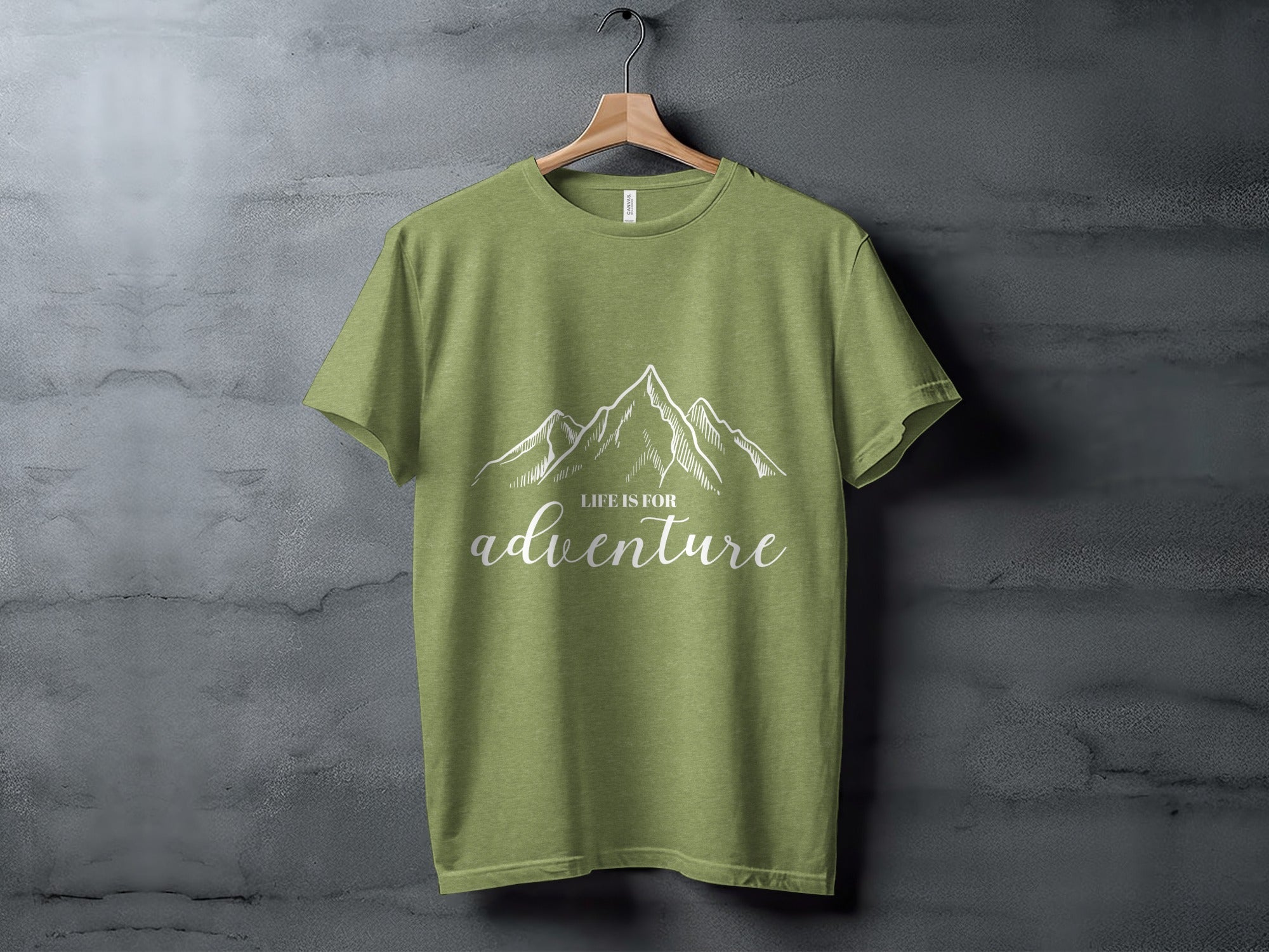 Life Is For Adventure Mountains Graphic Illustration T-Shirt