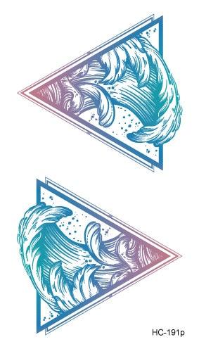 Black Temporary Waterproof Tattoo Sticker Mountains Tree Body Decoration Elegant Stylish Design