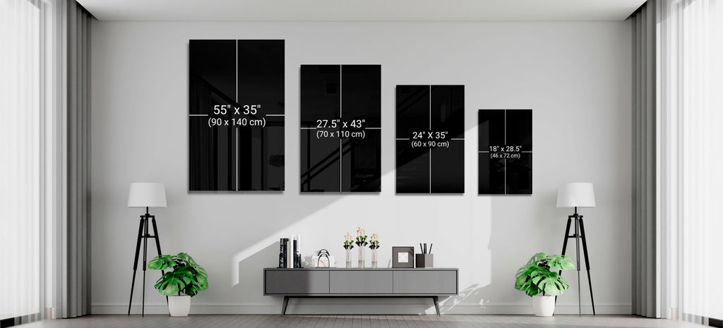 Lake and Mountain Landscape Glass Wall Art