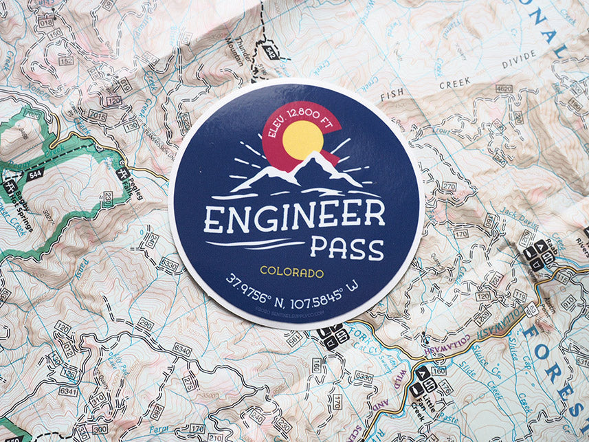 Engineer Pass Colorado Stickers