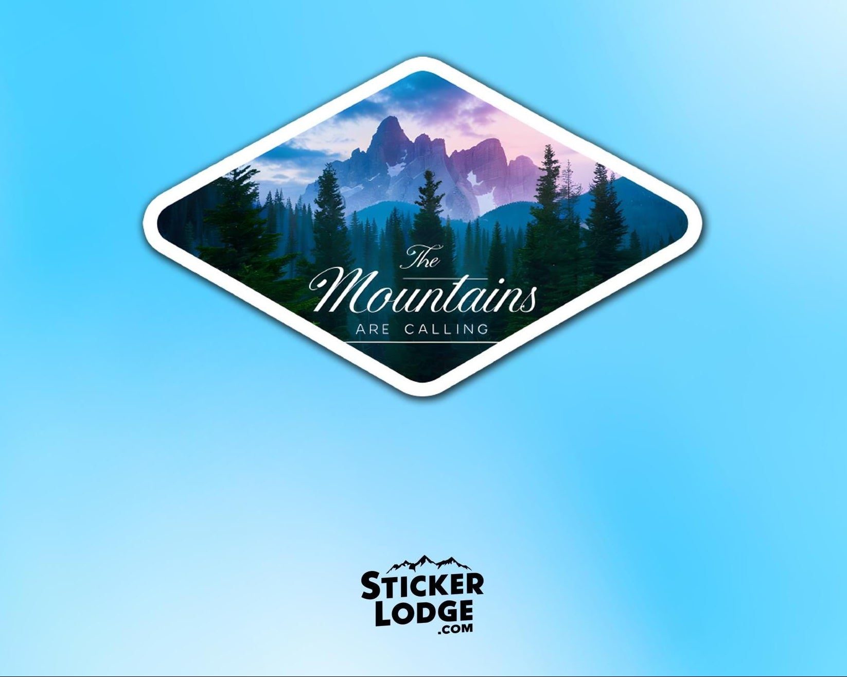 The Mountains Are Calling Vinyl Sticker