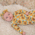 Sammy's Sunflower Zipper Footie