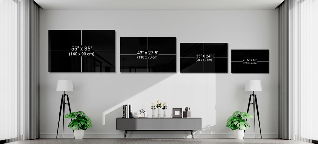 Lake and Mountain Landscape Glass Wall Art